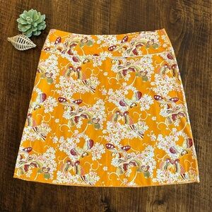 Heart Soul | Y2K Coconut Girl Orange Butterfly Cotton Blend Mini Skirt